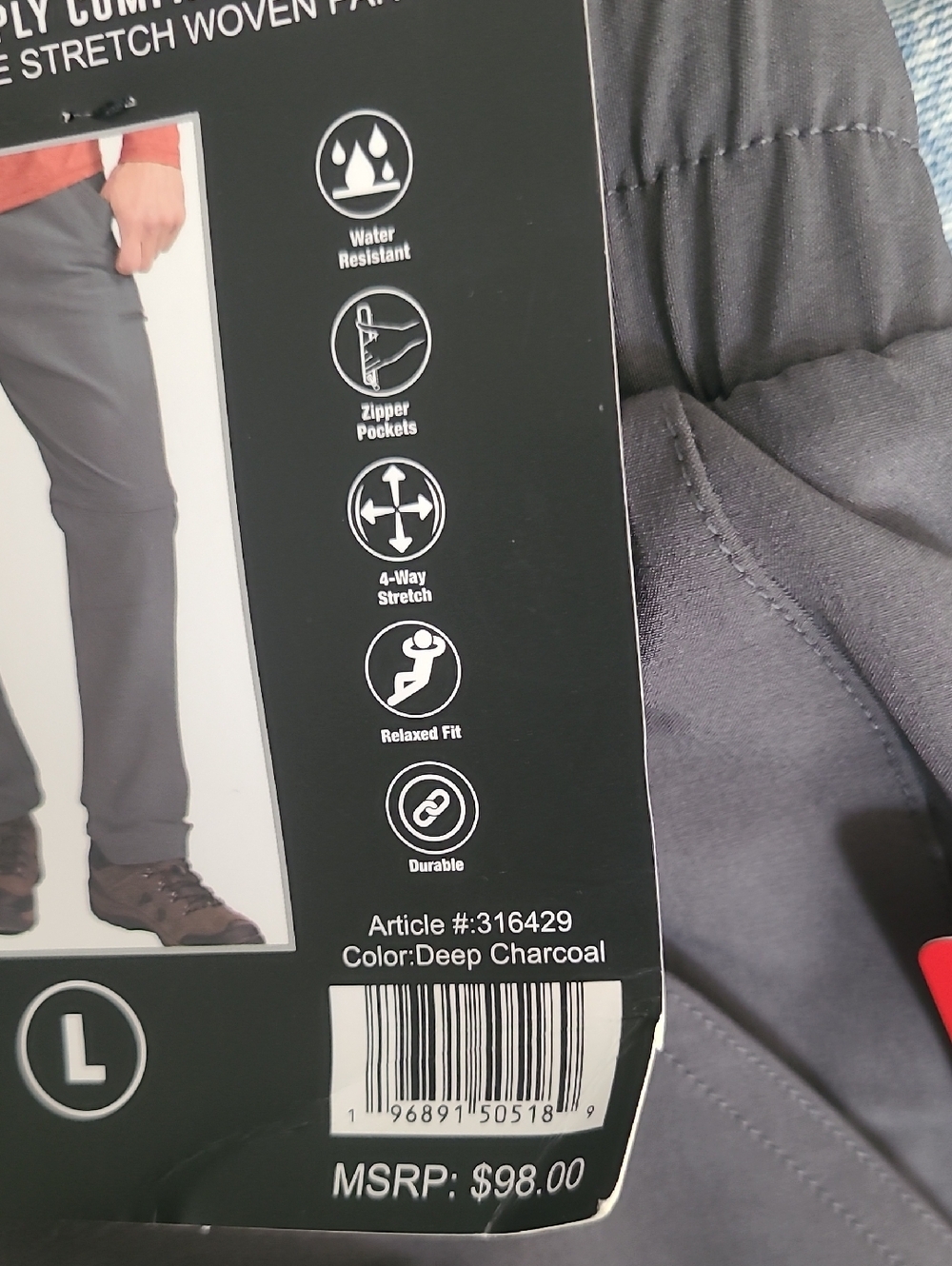 Men's Large Convertable Zipoff Cargo Pant - Picture 5 of 5
